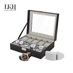 10 Slot Watch Case with lock & 2 keys