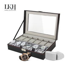 12 Slot watch case with lock & 2 keys