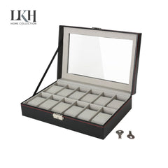 12 Slot watch case with lock & 2 keys