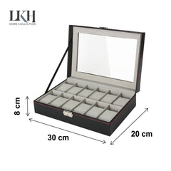 12 Slot watch case with lock & 2 keys