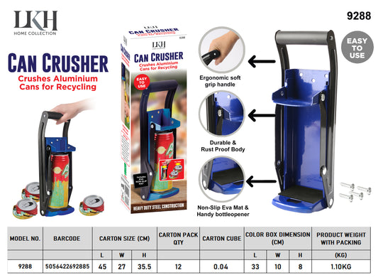 16oz Can crusher with 3MEVA Mat Blue