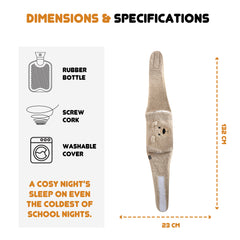 1 Litre Hot Water Bottle with Sherpa Cover