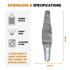 1 Litre Hot Water Bottle Cover Soft Cozy Sleeve