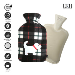 2 Litre Hot Water Bottle with Fleece Cover