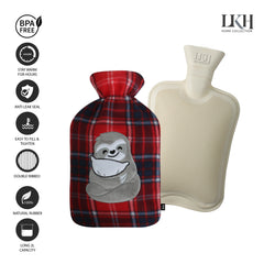 2 Litre Hot Water Bottle with Fleece Cover