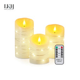 3PK LED Wax Candle Light