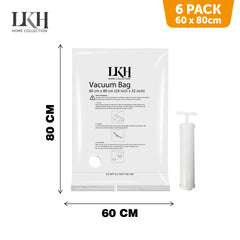 6PK MaxVac Storage Bags with Hand Pump