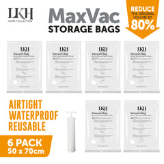 6PK MaxVac Storage Bags with Hand Pump