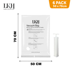 6PK MaxVac Storage Bags with Hand Pump