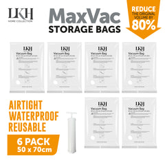 6PK MaxVac Storage Bags with Hand Pump