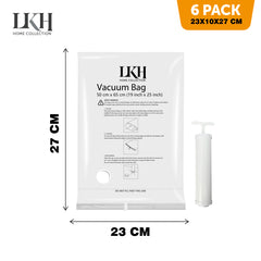 6PK MaxVac Storage Bags with Hand Pump