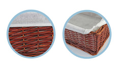 Wicker basket Brown with White Lining