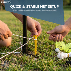 4 Player Badminton Set with Rackets and Shuttlecocks