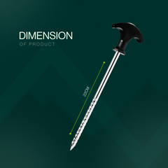 Durable 10PK Spiral Thread Steel Tent Pegs