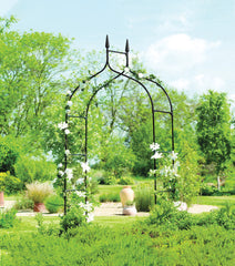 Garden Arch With Ground Stakes - Black