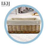 Wicker Basket Natural with Beige Lining