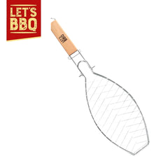 Barbecue Fish Grilling Basket with Non-Stick Coating and Locking Lid