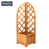 Decorative Wooden Corner Lattice Garden Planter