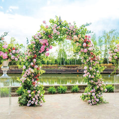 Garden Arch With Ground Stakes - Green