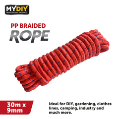 Durable PP Braided Rope 9mm x 30m for Multi-Purpose Use