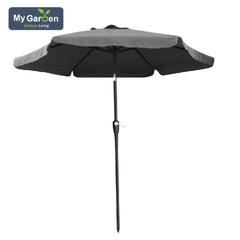 Steel Parasol with Crank Lift and Push Button Tilt Function