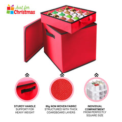 Christmas Baubles Storage Box with 4 Trays