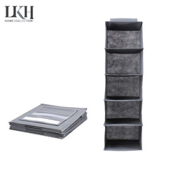 5-Tier Hanging Wardrobe Organiser For Storage