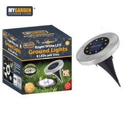 4PK Bright Bright LED Solar Ground Light