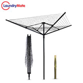 40m 4 Arm Rotary Airer Inc Metal Spike