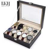 10 Slot Watch Case with Lock and Key