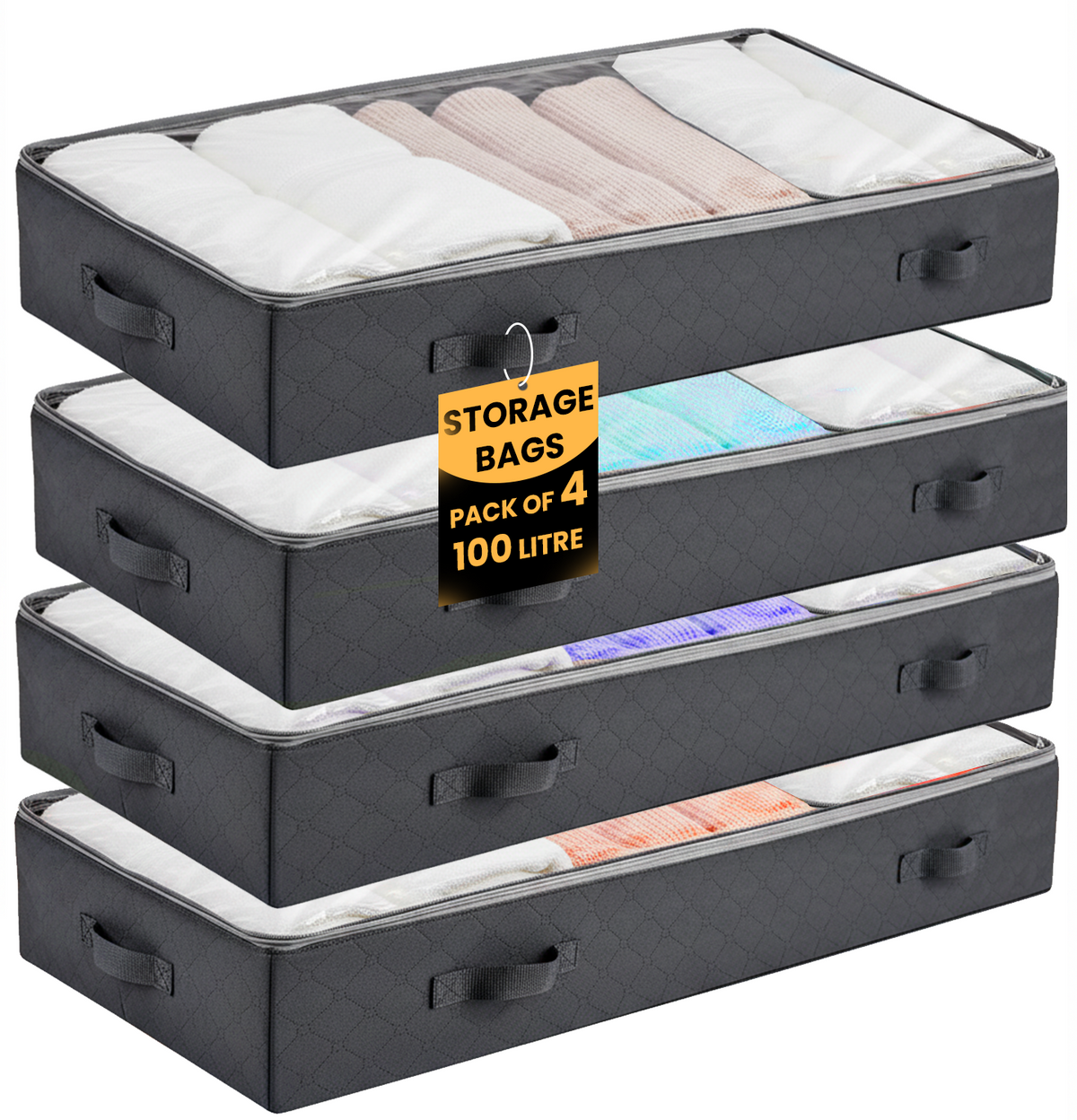 4PK Dust Cover Bags 100L