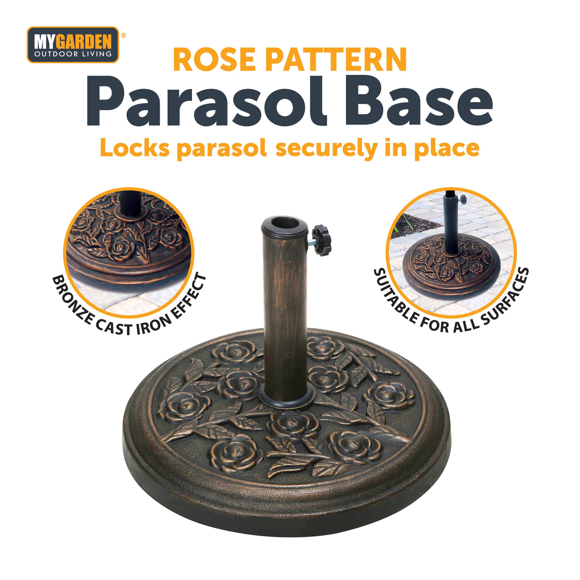 Rose Pattern Parasol Base (New Design)