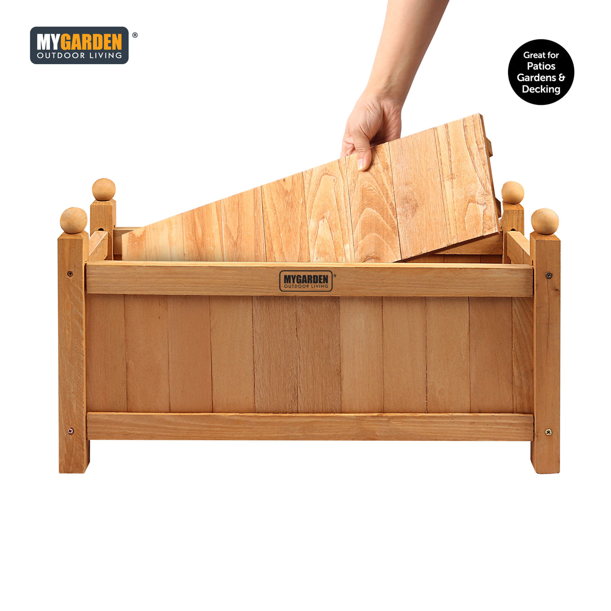 Wooden Planter with PE Liner - Large