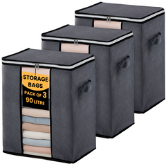 3PK Dust Cover Bags 90L