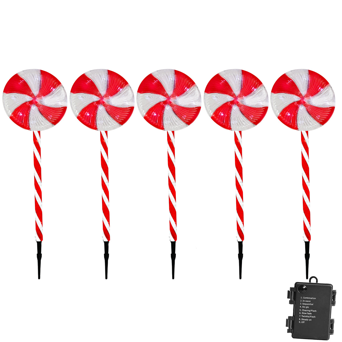 Christmas-5pc LED Candy Stake Light (6)