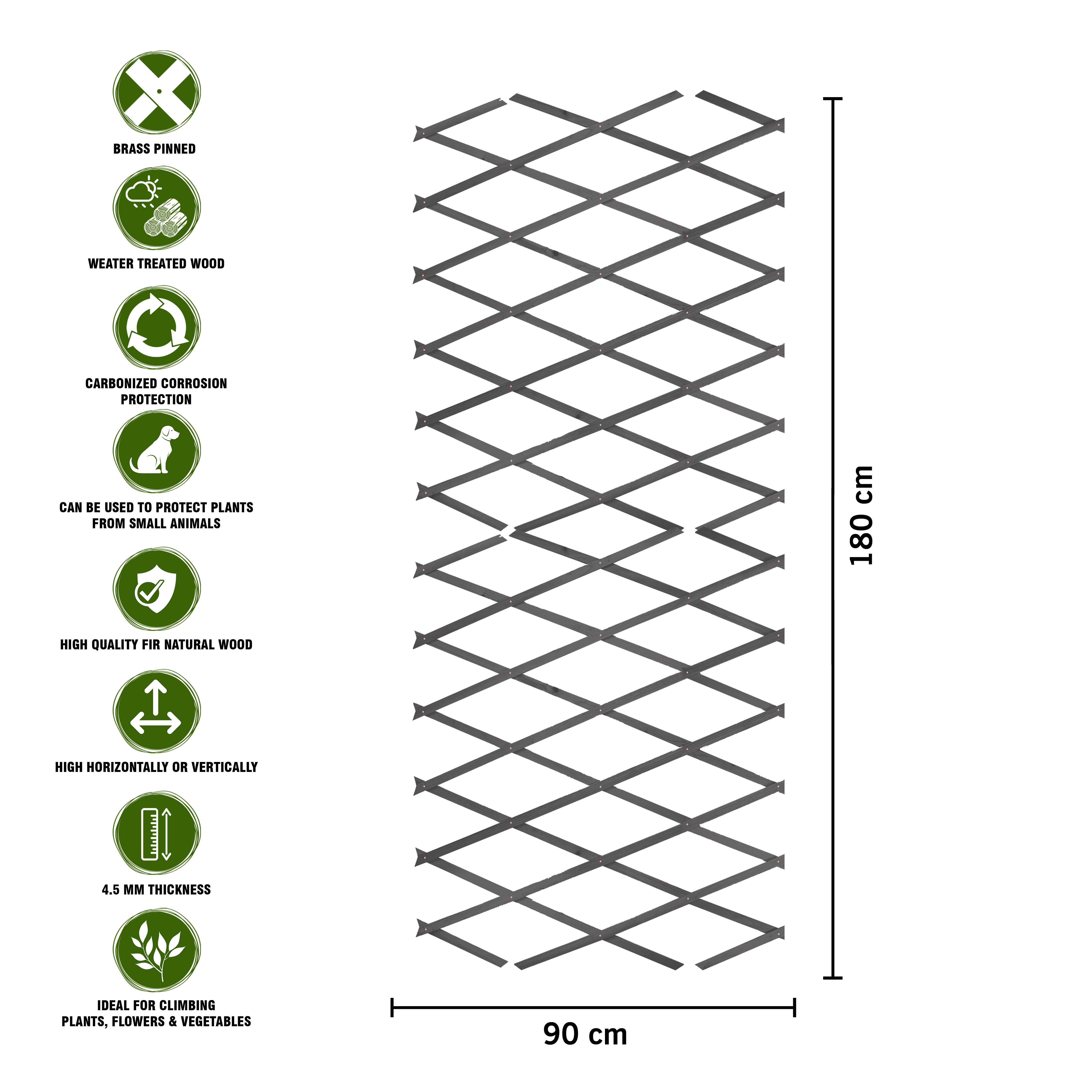 180*90cm Expanding Wooden Trellis