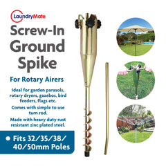 Rotary Airer with Ground Spike Base