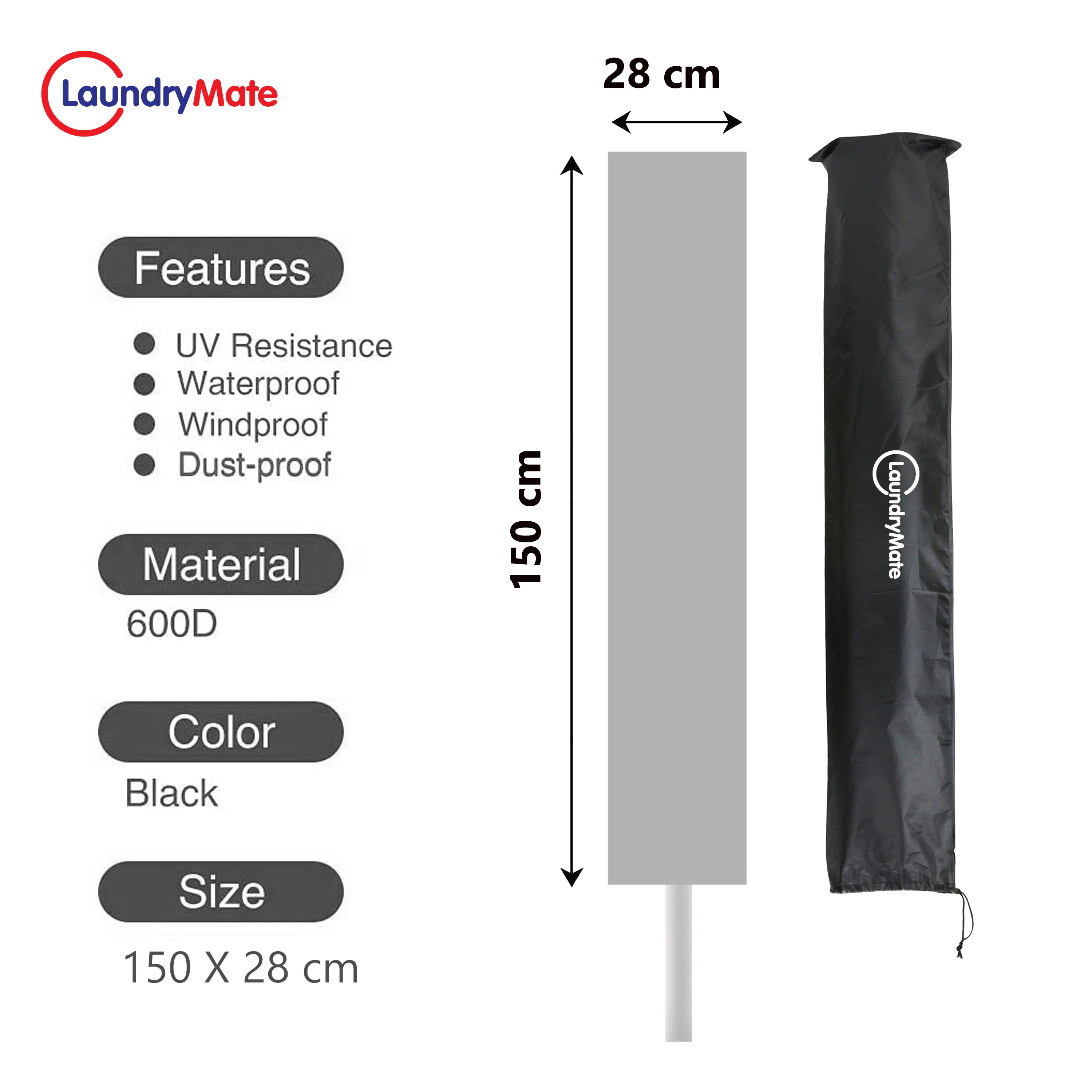 60m Washing Line Cover