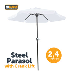 Steel Parasol with Crank Lift Function