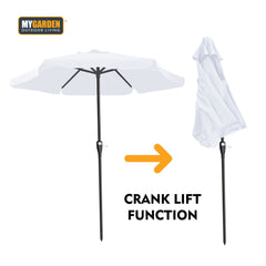 Steel Parasol with Crank Lift Function