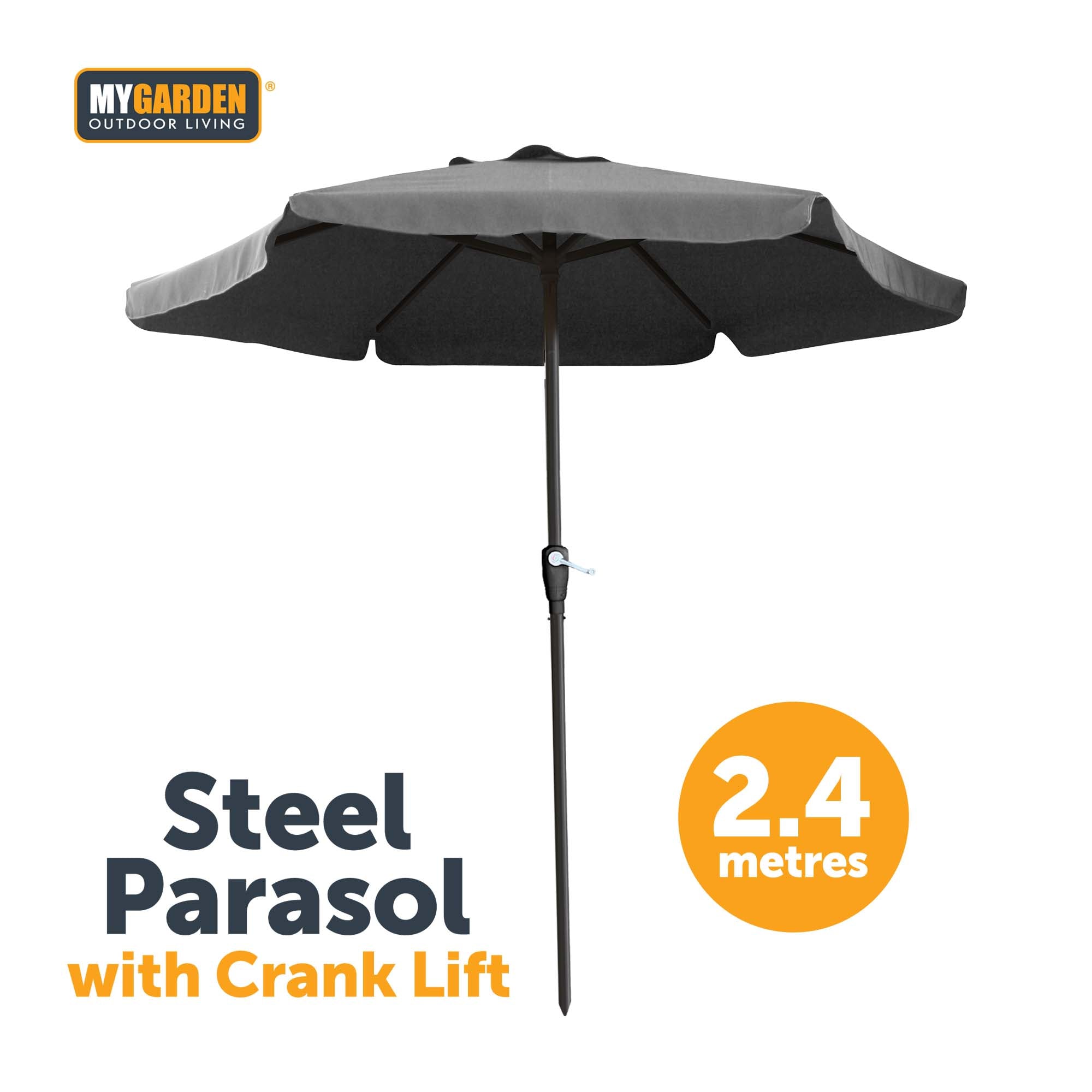 Steel Parasol with Crank Lift Function