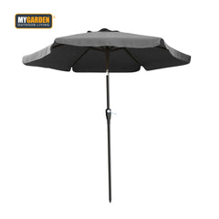 Steel Parasol with Crank Lift and Push Button Tilt Function