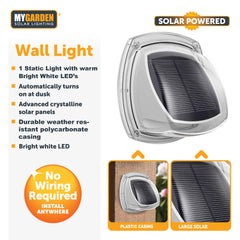 2PK Solar Powered Wall Light