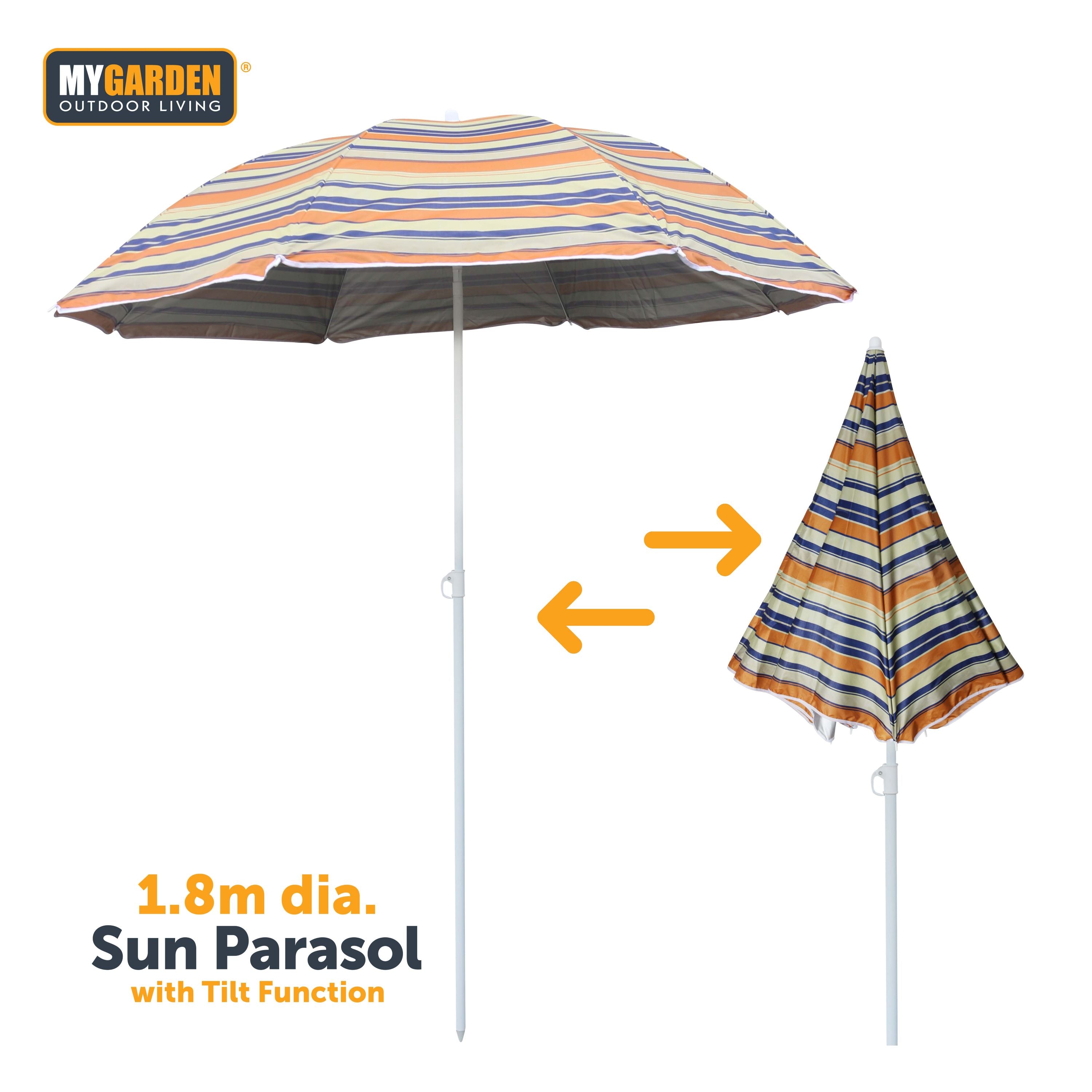 Sun Parasol with Adjustable Tilt Function