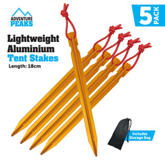 5PK Lightweight Aluminium Tent Stakes