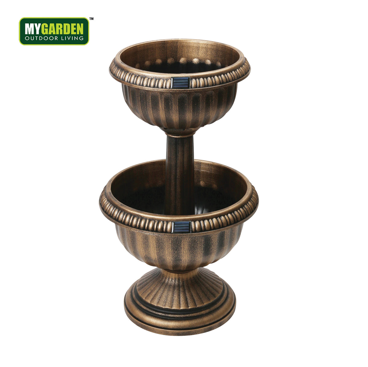 2-Tier Planter with Solar Light