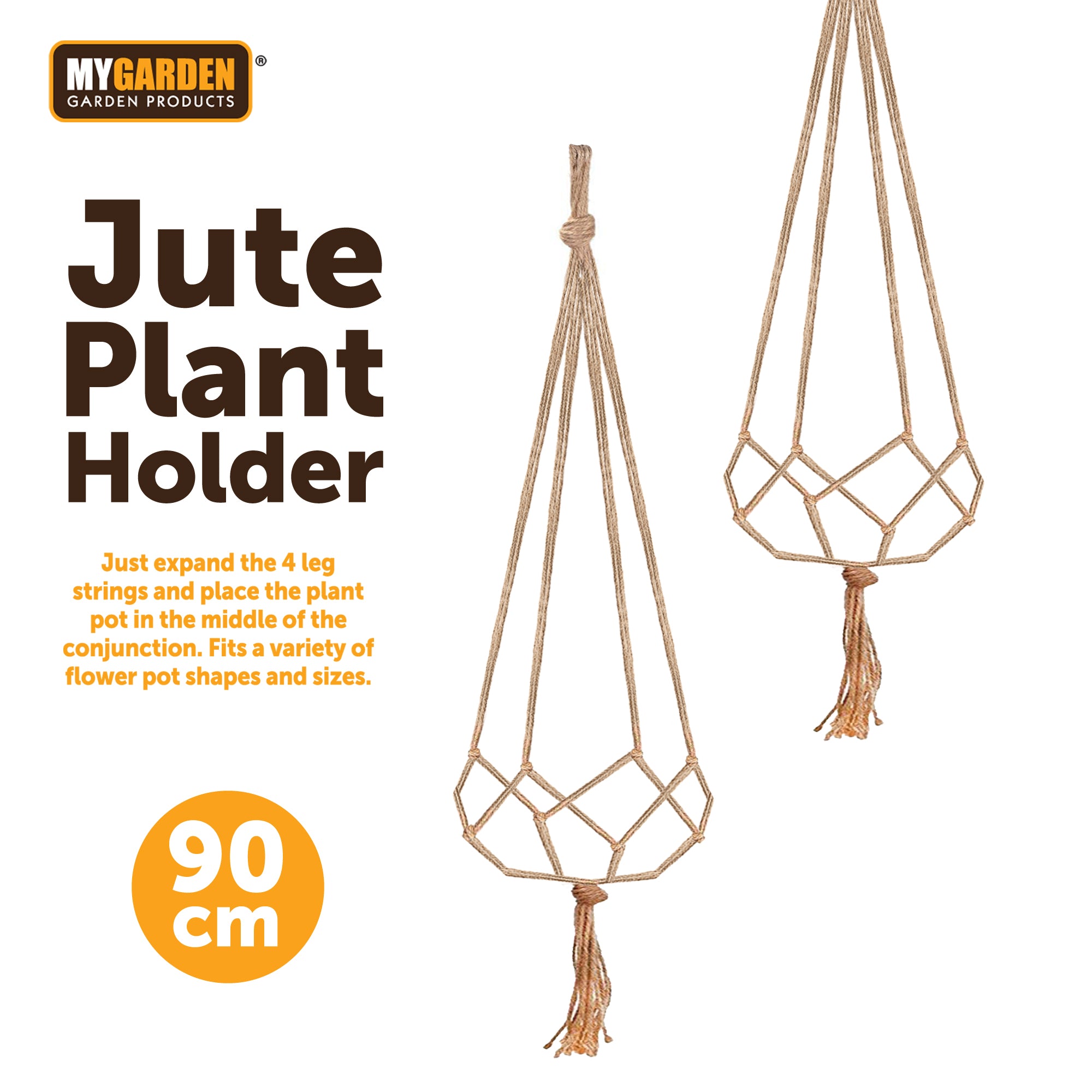 Jute Plant Holder 90cm