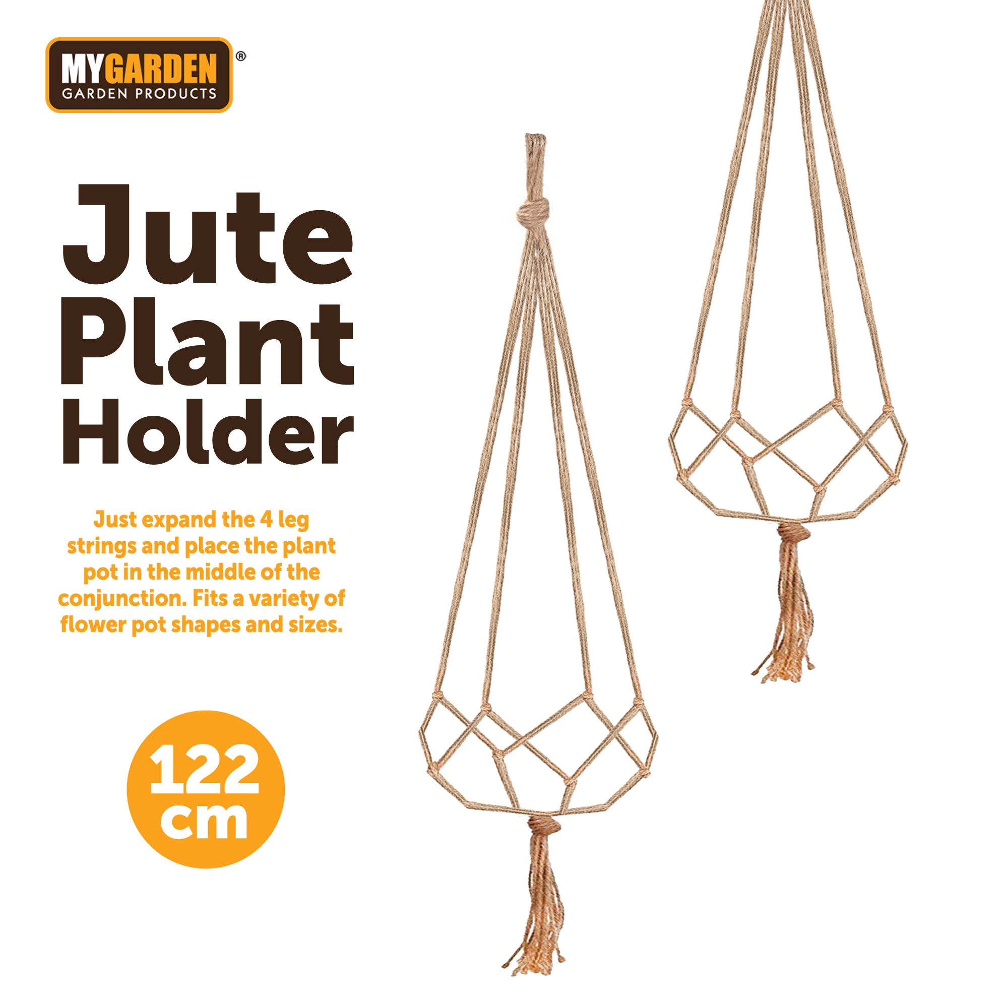 Jute Plant Holder 122cm