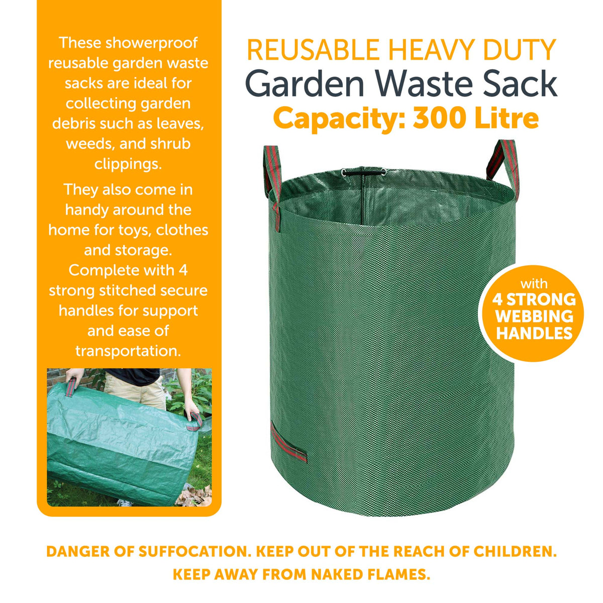 300L Reusable Garden Waste Bag