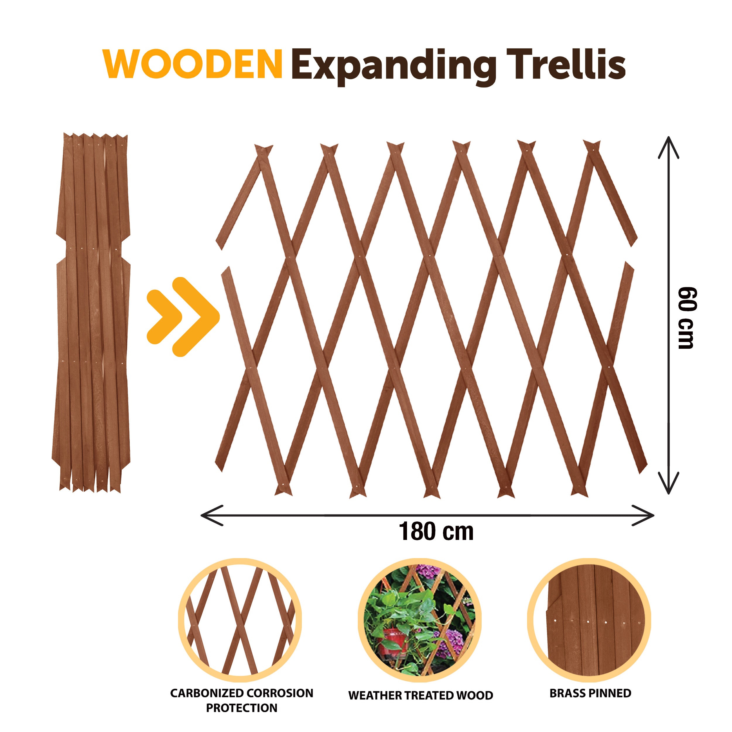 Expanding Wooden Trellis